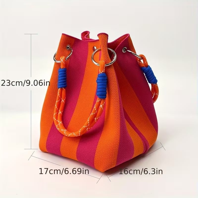 🏆 Limited-Time Sale: 49% OFF 🌴Artisan Handmade Knitted Crochet Bucket Bag