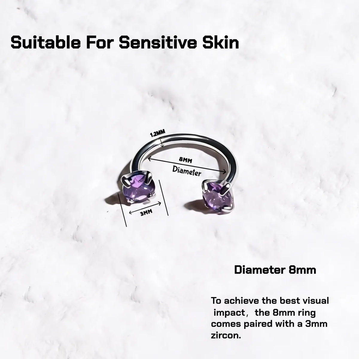 Last Day Buy 1 Get 1 Free⏰Horseshoe Gem Nose Ring – Internally Threaded & Comfortable