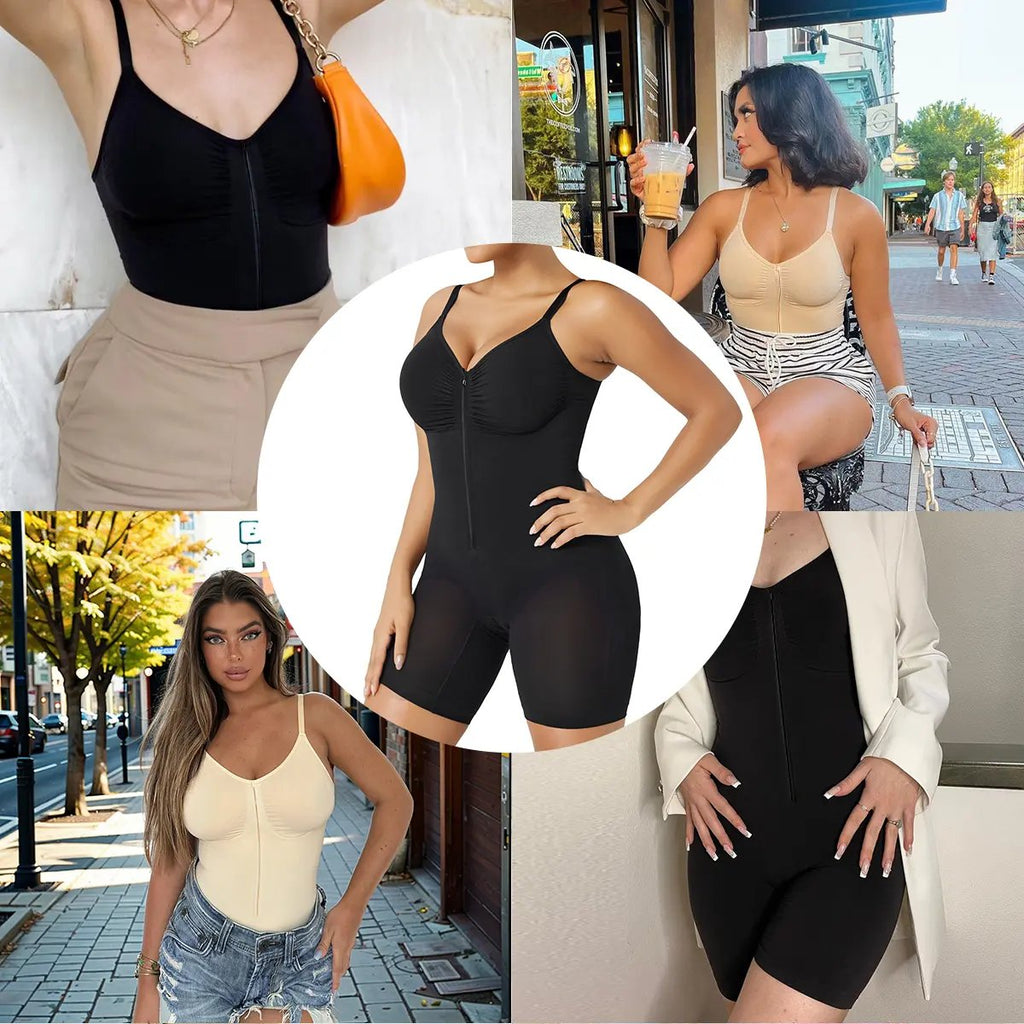 🔥 Sculpting Seamless Bodysuit — Tummy Control Shapewear with Zipper Support