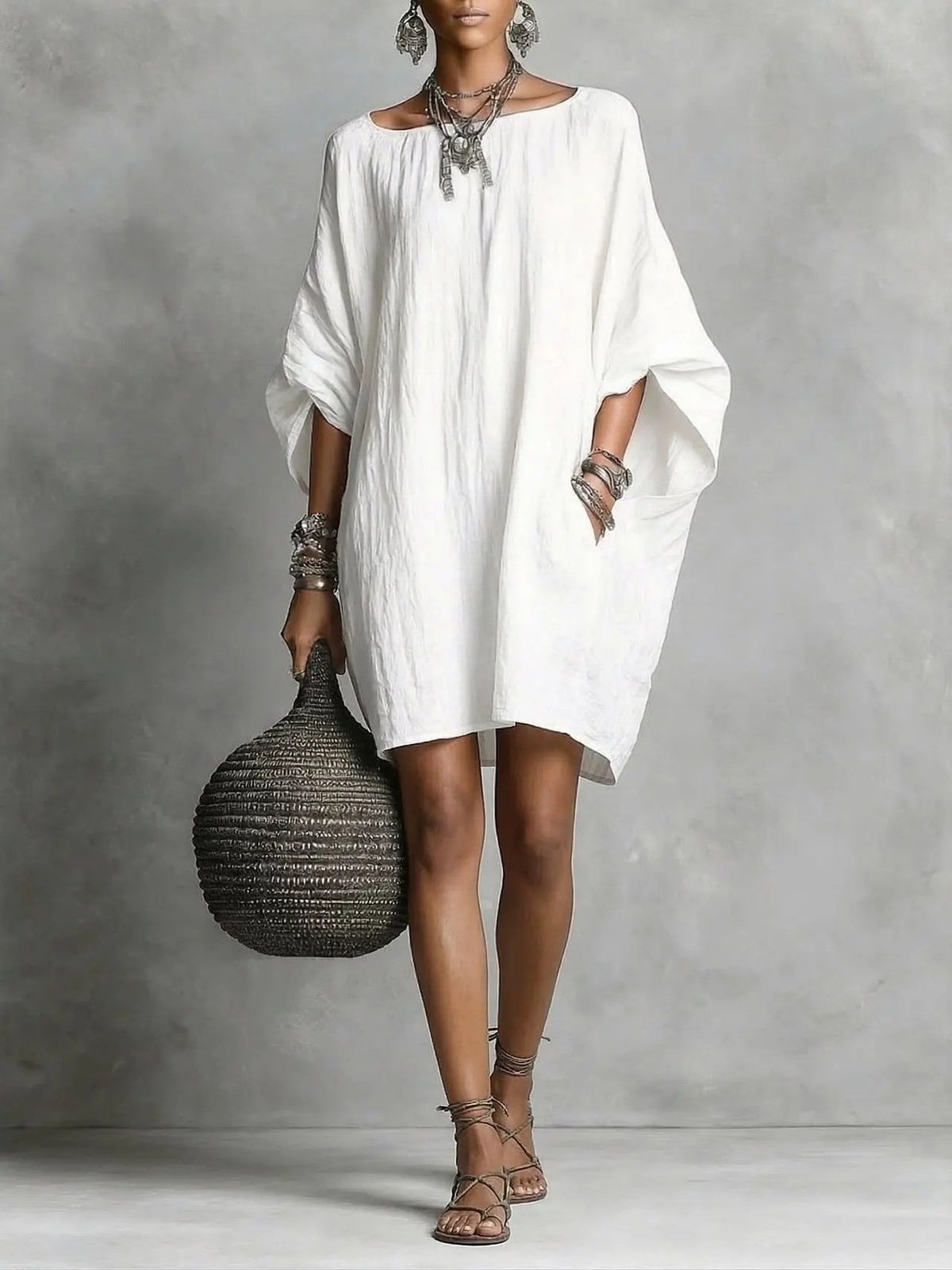🔥Summer Casual Dress, Relaxed Fit  Oversized Tunic for Beach & Vacation