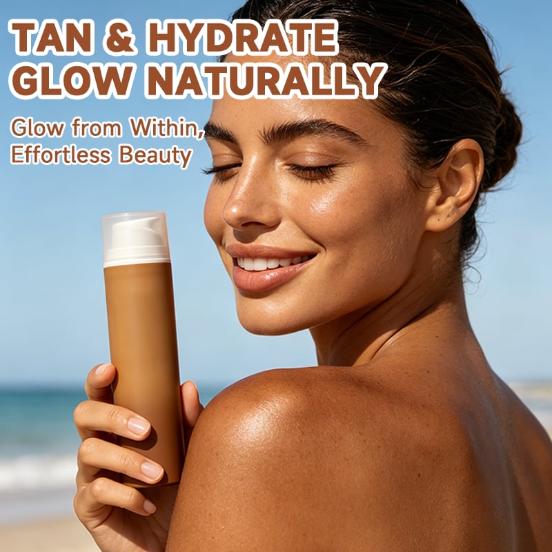 Gradual Body Tan Lotion – Non-Sticky, Streak-Free, Natural Caramel Dye for All Skin Types