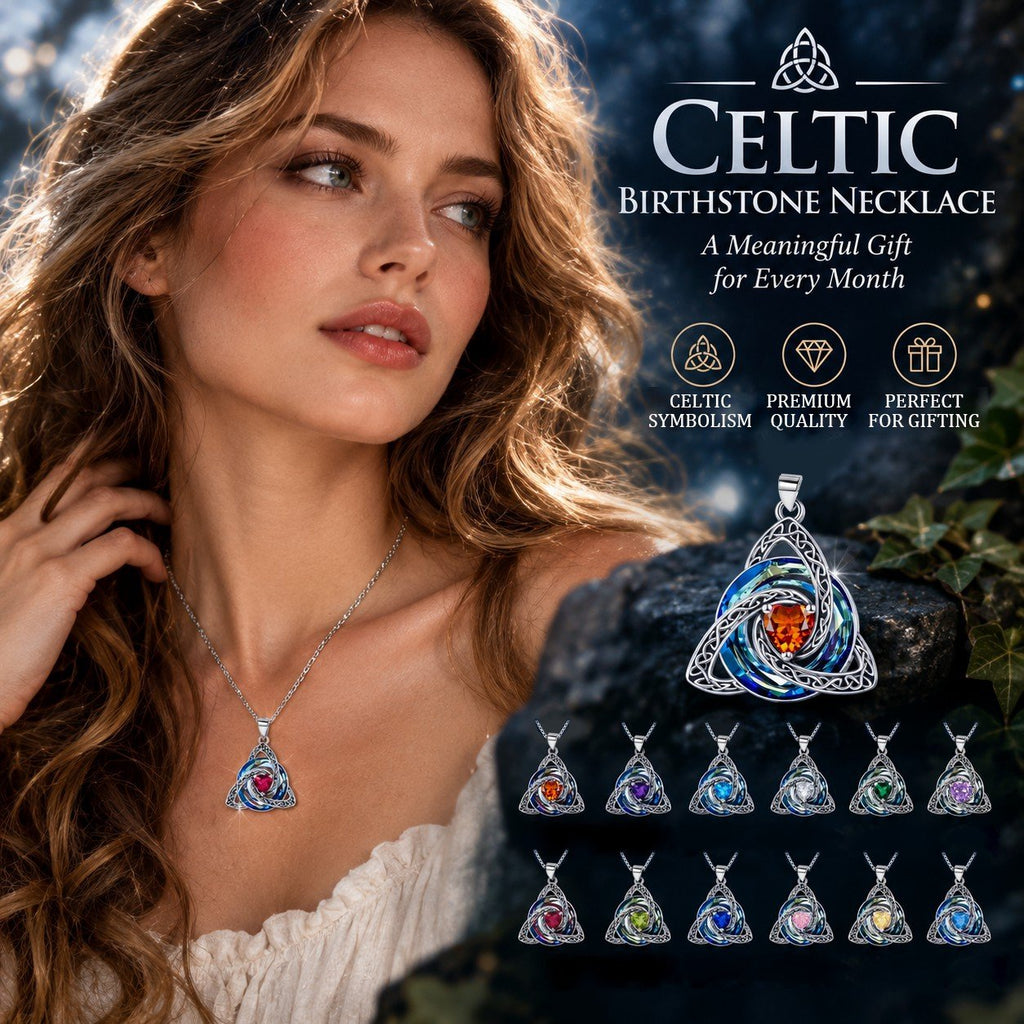 ✝️Birthstone Celtic Trinity Knot Necklace ✨