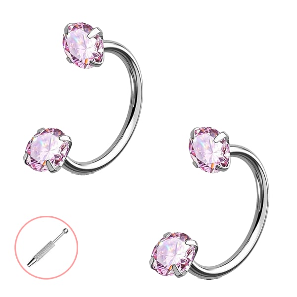 Last Day Buy 1 Get 1 Free⏰Horseshoe Gem Nose Ring – Internally Threaded & Comfortable