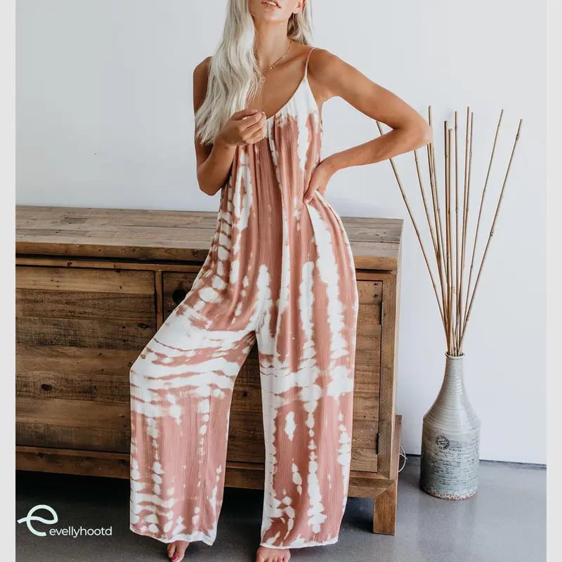 💖Flattering Plus Size Wide Leg Jumpsuit with Pockets – Comfy, Stylish & Perfect for Summer! ☀️👖