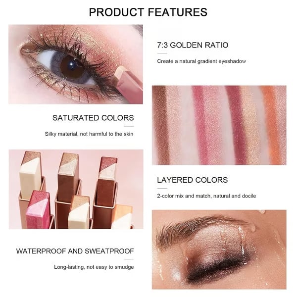 🔥Last Day 49% OFF✨Matte Two Color Eyeshadow Stick Set