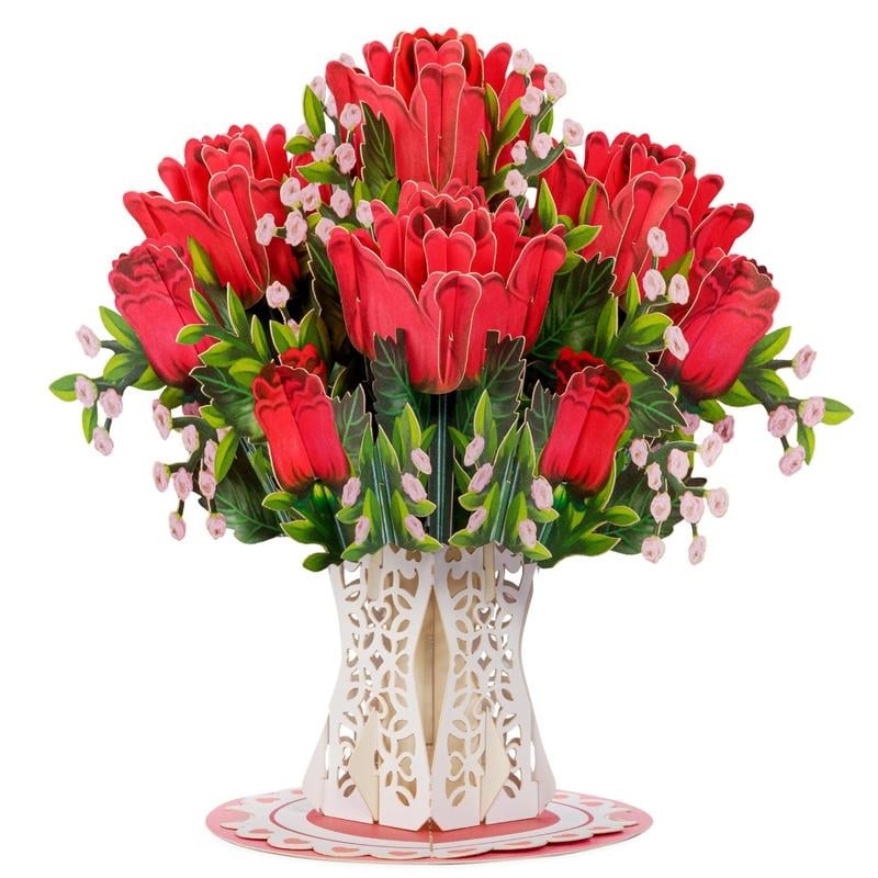 💌2-in-1 Gift & Décor for Every Moment🌸3D Flower Bouquet Pop Up Card