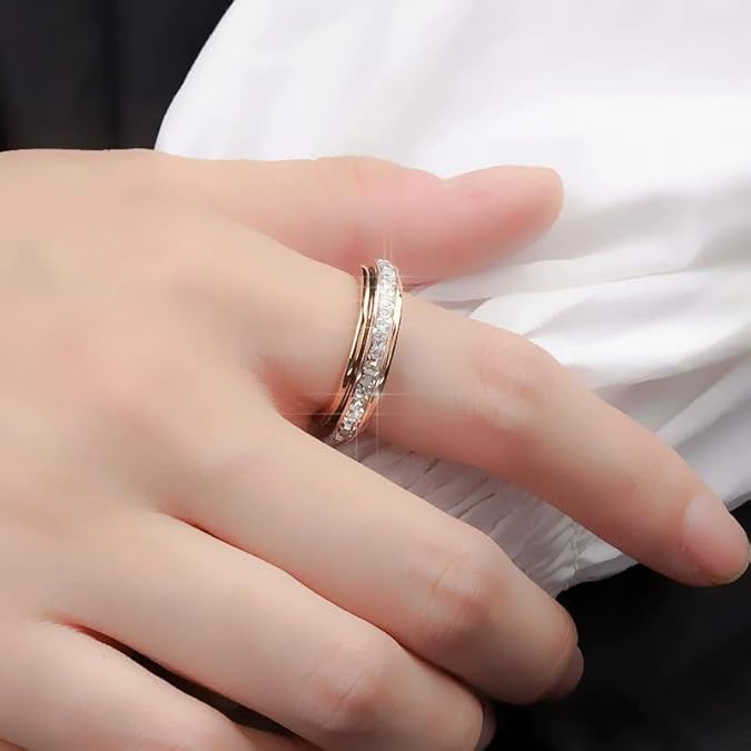 🎁Today Only 49% Off - Sparkling Spinning Ring, Relieves Anxiety, Symbolizes Vows & Luck, Waterproof & Fade-Resistant