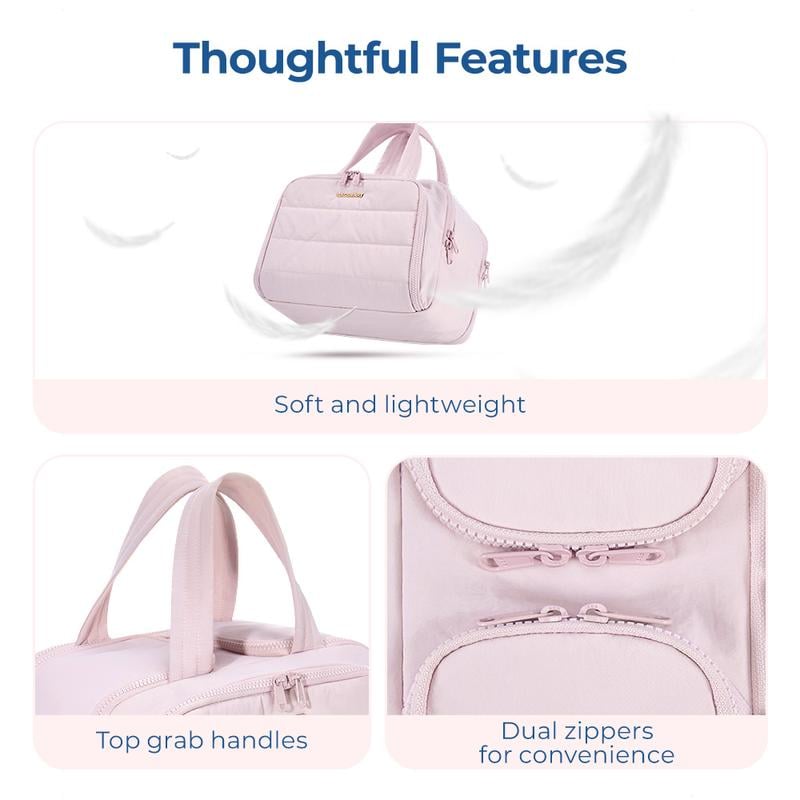 🔥Last Day 49% OFF✨Large Travel Cosmetic Bag | Wide-Open Puffy Toiletry Organizer