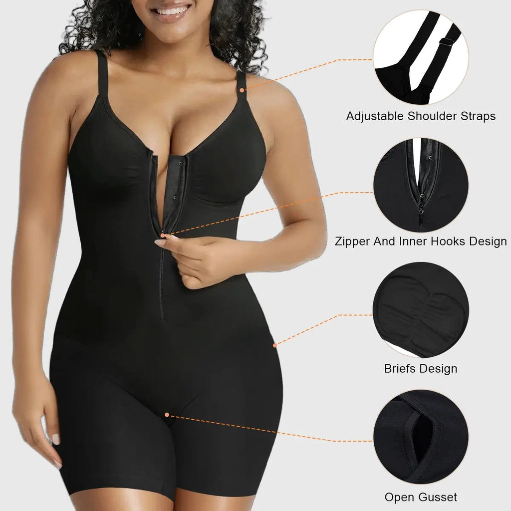 🔥 Sculpting Seamless Bodysuit — Tummy Control Shapewear with Zipper Support