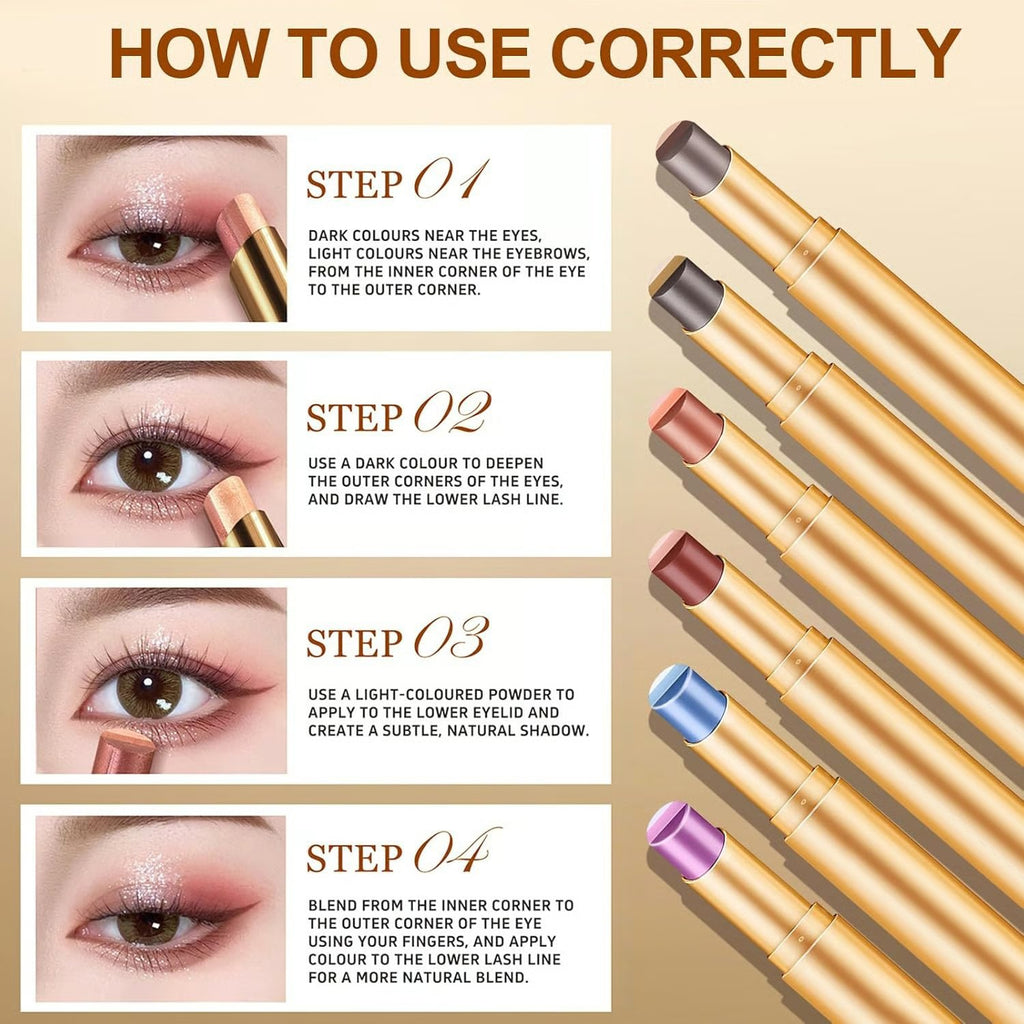 ✨Three-color Shade Cream Eye shadow Stick | Smooth & Blendable