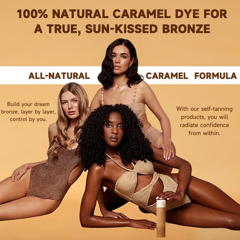 Gradual Body Tan Lotion – Non-Sticky, Streak-Free, Natural Caramel Dye for All Skin Types