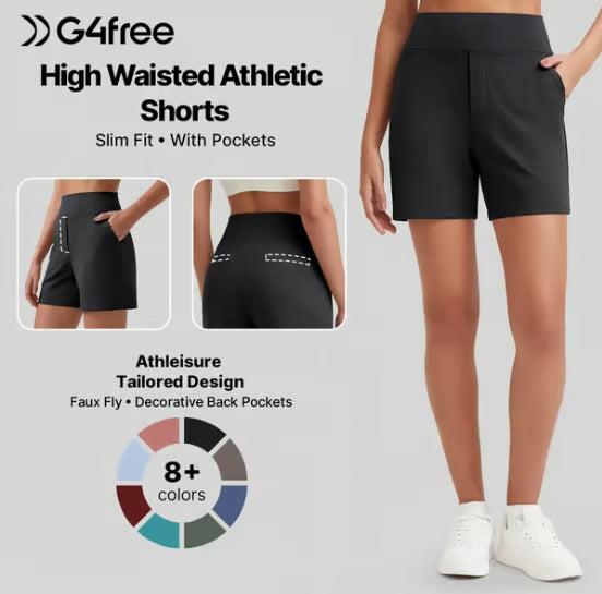 High Waisted Yoga Bermuda Shorts | Women Casual Activewear