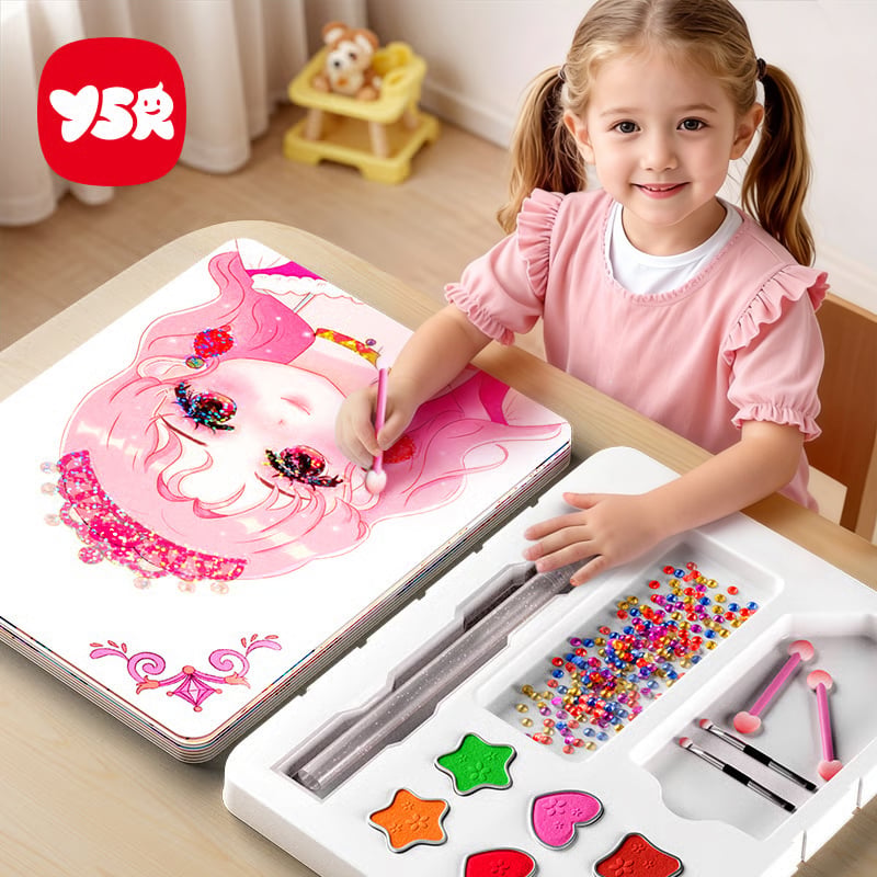 2026 New Top Best Gift ✨ Special Diamond Painting & Princess Book Makeup Craft Kits Foil Art Books Set Play on Paper