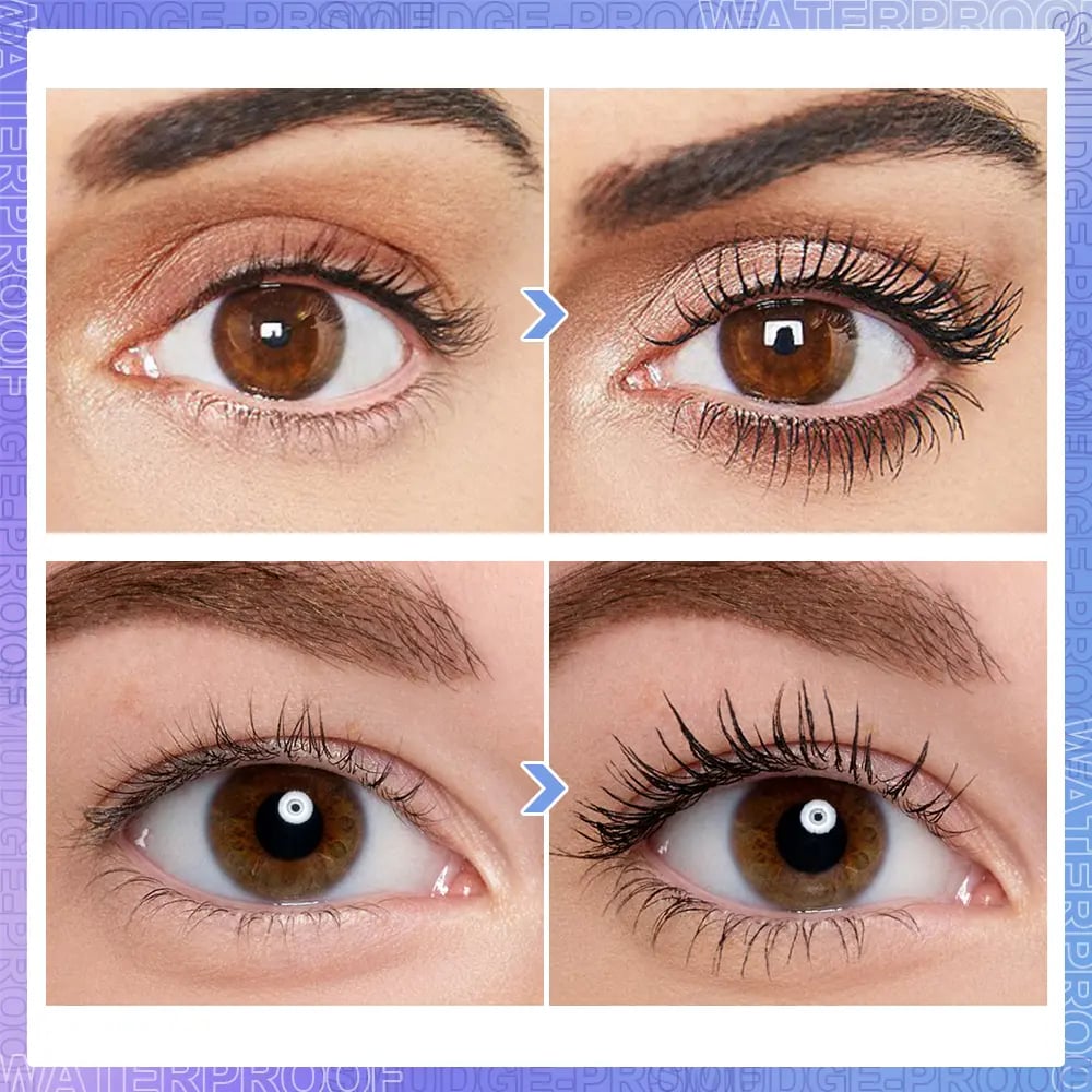 Waterproof Mascara Black Volume Lengthening Smudge-proof Eyelashes Eye Makeup