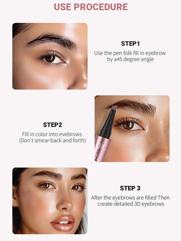 🔥Last Day 49% Off✨3D Waterproof Microblading Eyebrow Pen 4 Fork Tip Tattoo Pencil