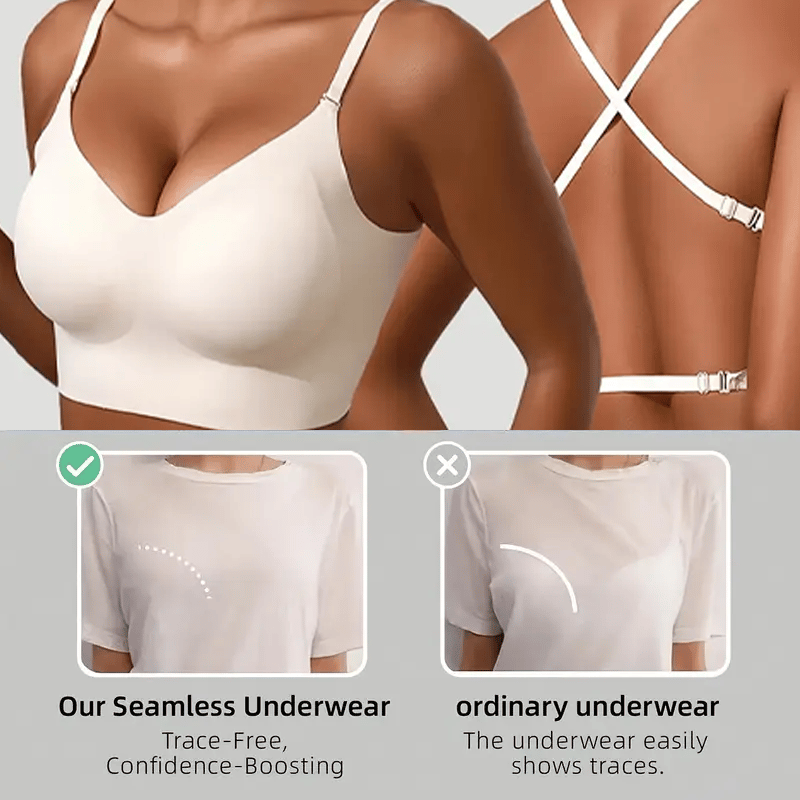 Last Day 49% OFF-🔥Women's Solid Color Wireless Backless Bra
