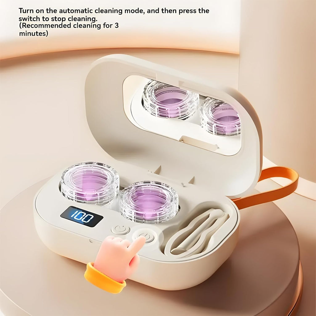 🔥 Hot Sale Discount 49% Off  ✨ Ultrasonic Rechargeable Contact Lens Cleaner