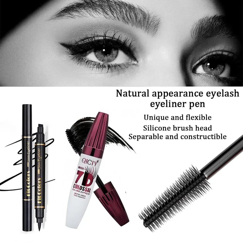 🏆1 Bestselling🏆7D Waterproof Volume Mascara, Long Lasting Natural Curling Lashes for Professional Eye Makeup