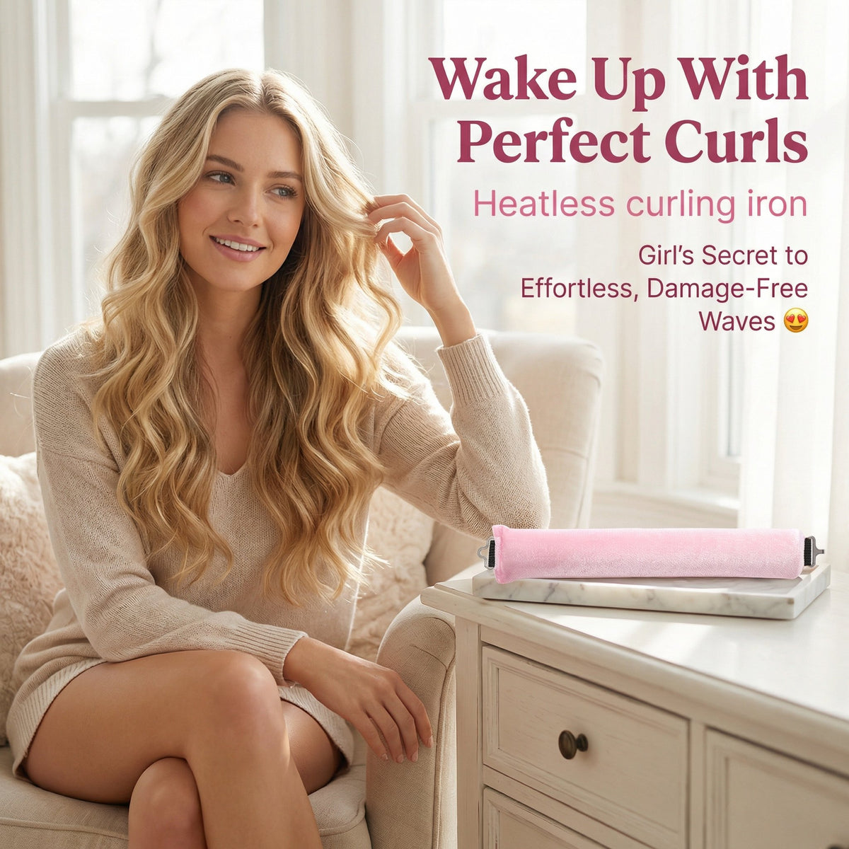 Wake Up With Perfect Curls —Heatless curling iron ✨