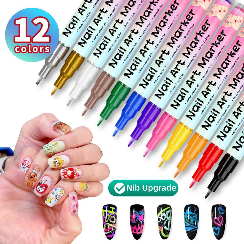 🔥Last Day 49% OFF💅Dual-Tip Nail Art Marker Pen Set