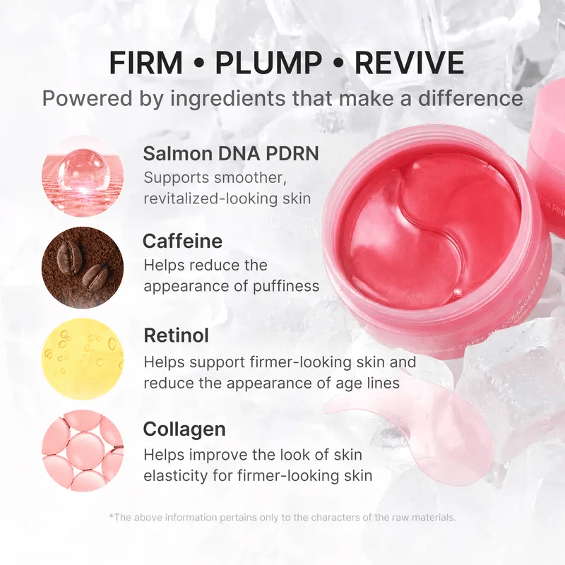 ⏰49% OFF✨PDRN Pink Caffeine Collagen Eye Patch – Firm, Plump & Revive Your Under-Eyes