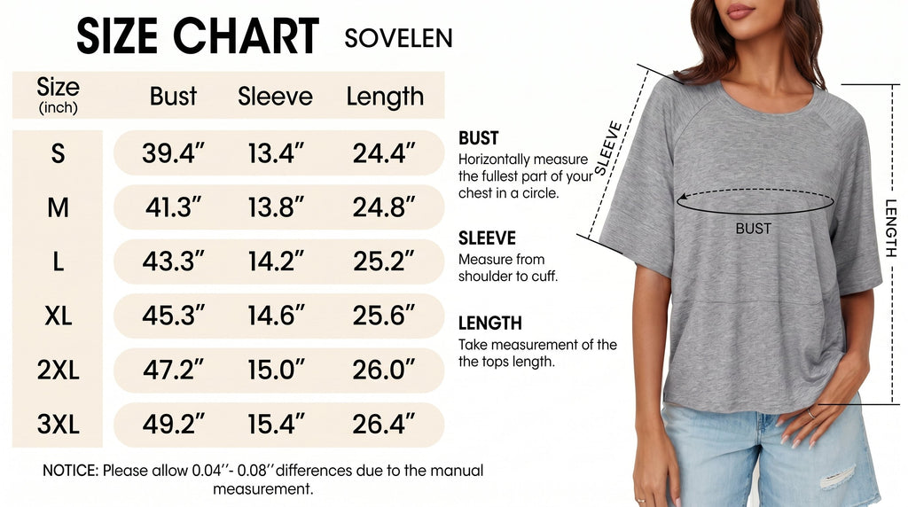 💖Women's Summer Casual Crewneck Batwing Half Sleeve T-Shirts
