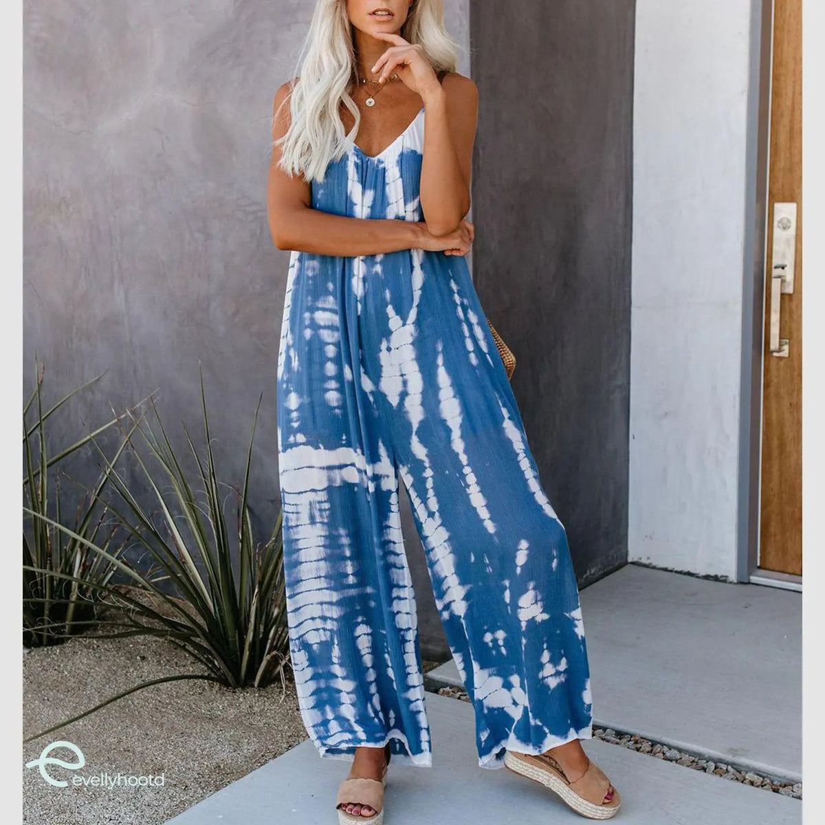 💖Flattering Plus Size Wide Leg Jumpsuit with Pockets – Comfy, Stylish & Perfect for Summer! ☀️👖