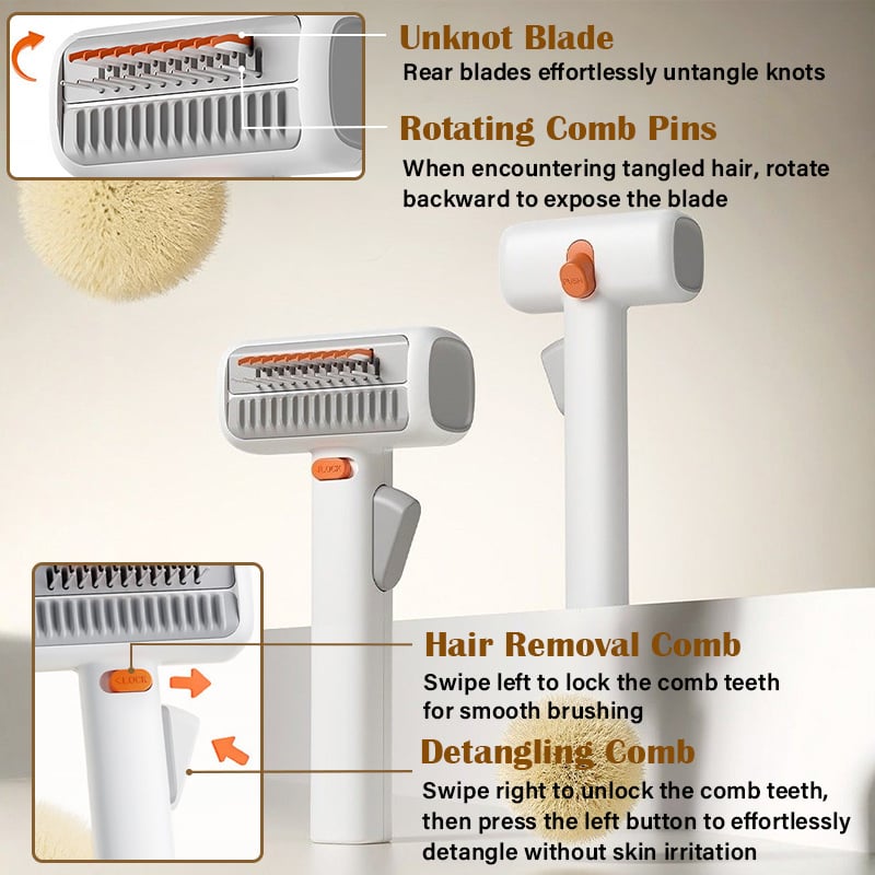 🔥2026 SALE - 2-IN-1 Pet Self-Detangling & Grooming Comb