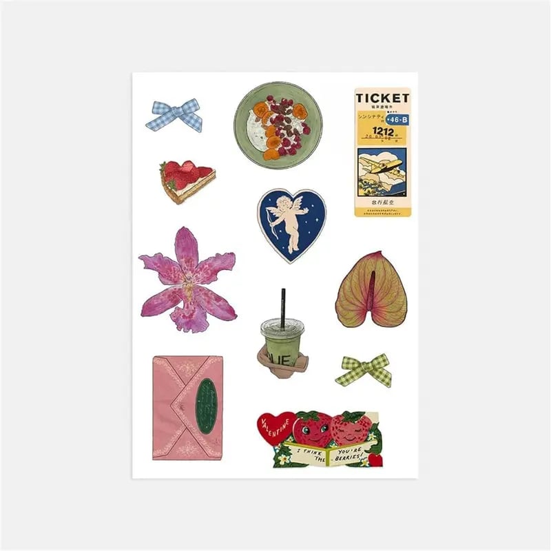 🍓✨2026 New "Girlhood" Sticker Book: 1260+ Pcs Aesthetic Stickers & 55 Pages of Retro Ephemera