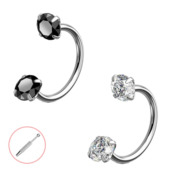 Last Day Buy 1 Get 1 Free⏰Horseshoe Gem Nose Ring – Internally Threaded & Comfortable