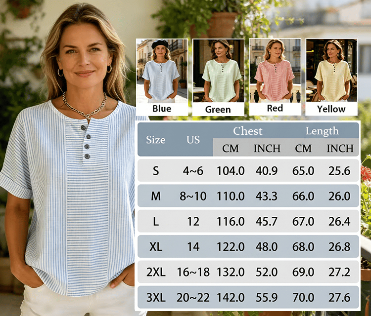 🌓Last Day 49% OFF-Round Neck Short Sleeve Blouse