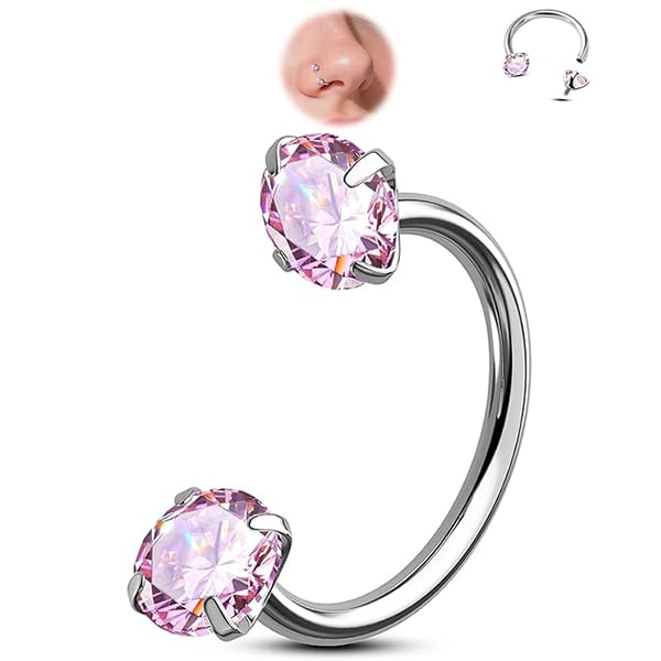 Last Day Buy 1 Get 1 Free⏰Horseshoe Gem Nose Ring – Internally Threaded & Comfortable