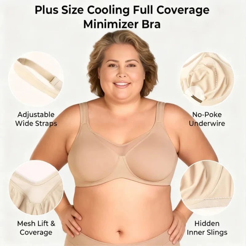 💐Women's Elegant Sheer Full Coverage Minimizer Bra