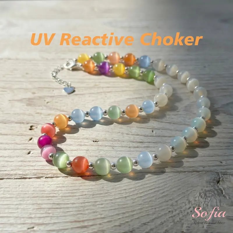 🌈Rainbow Glow Choker & Bracelet – Transform Your Summer Outfits Instantly