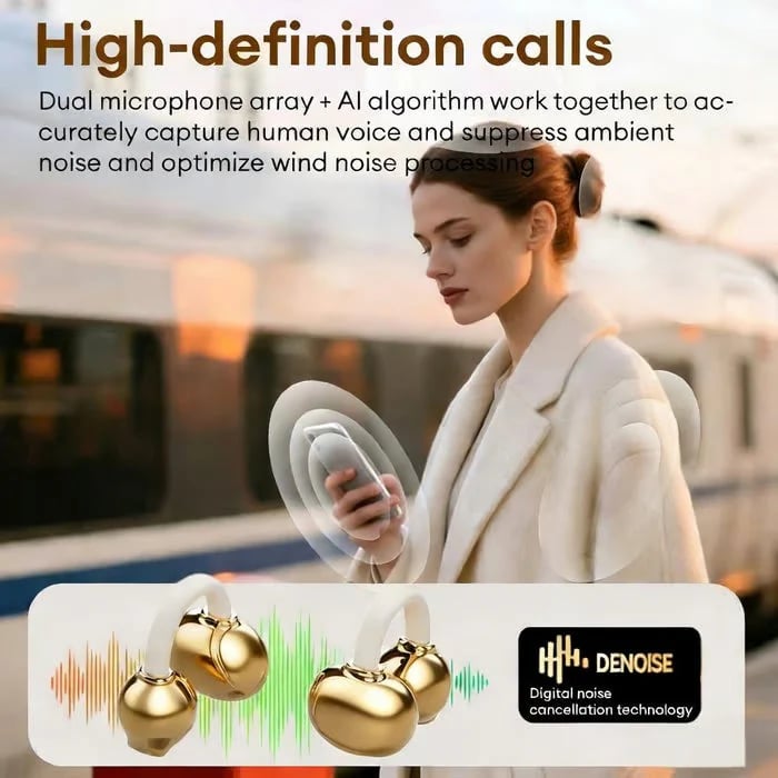 ⏰49% OFF✨💞Fashionable Clip-On Wireless Headphones with Handbag
