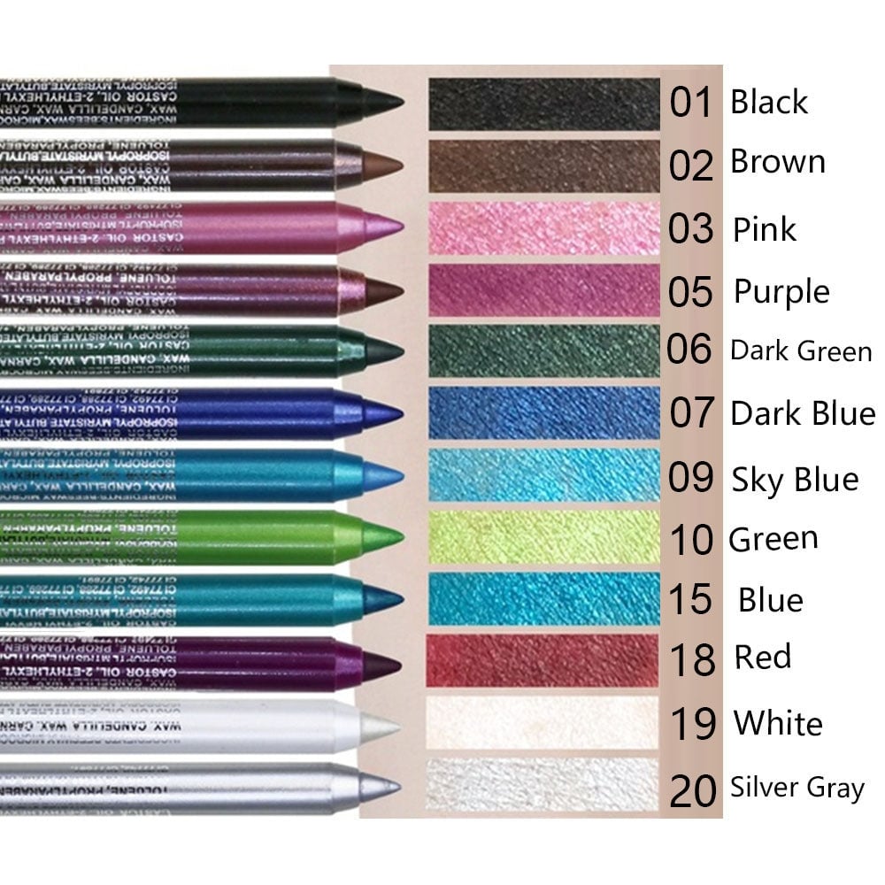 🔥Last Day 49% OFF✨14-Pack Eyeliner Pencil Waterproof Colored Gel Liners