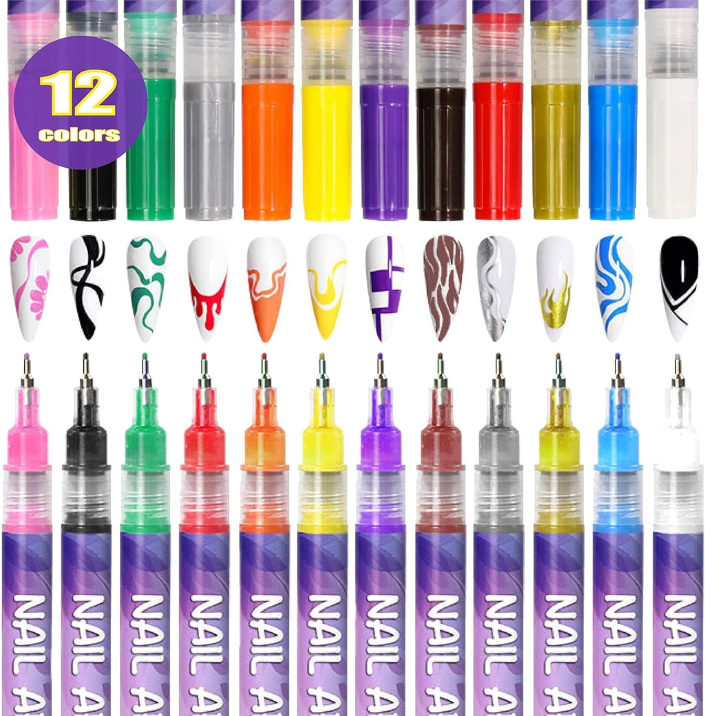 🔥Last Day 49%OFF🎨12 Colors Nail Art Pens Set