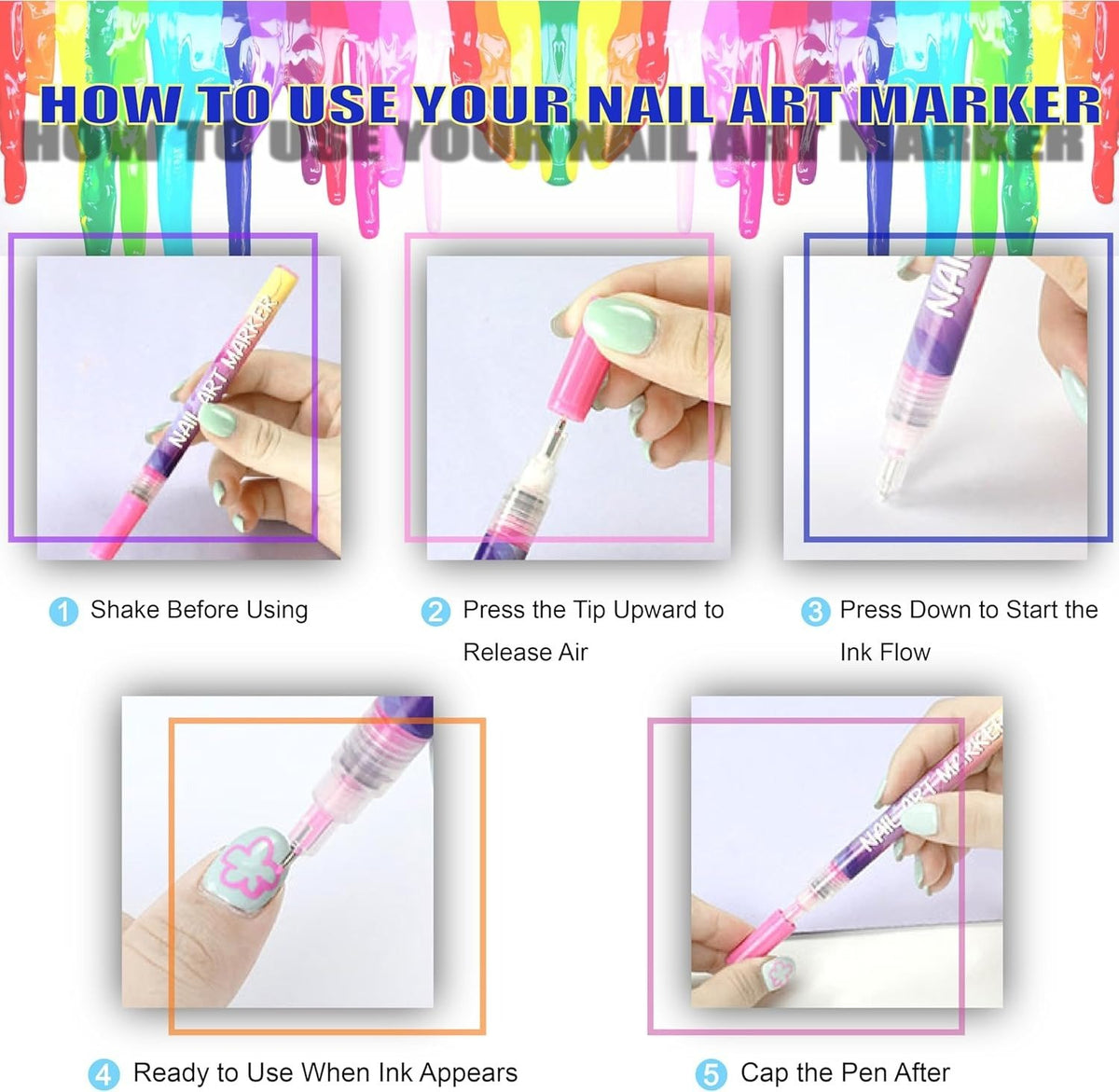 🔥Last Day 49%OFF🎨12 Colors Nail Art Pens Set