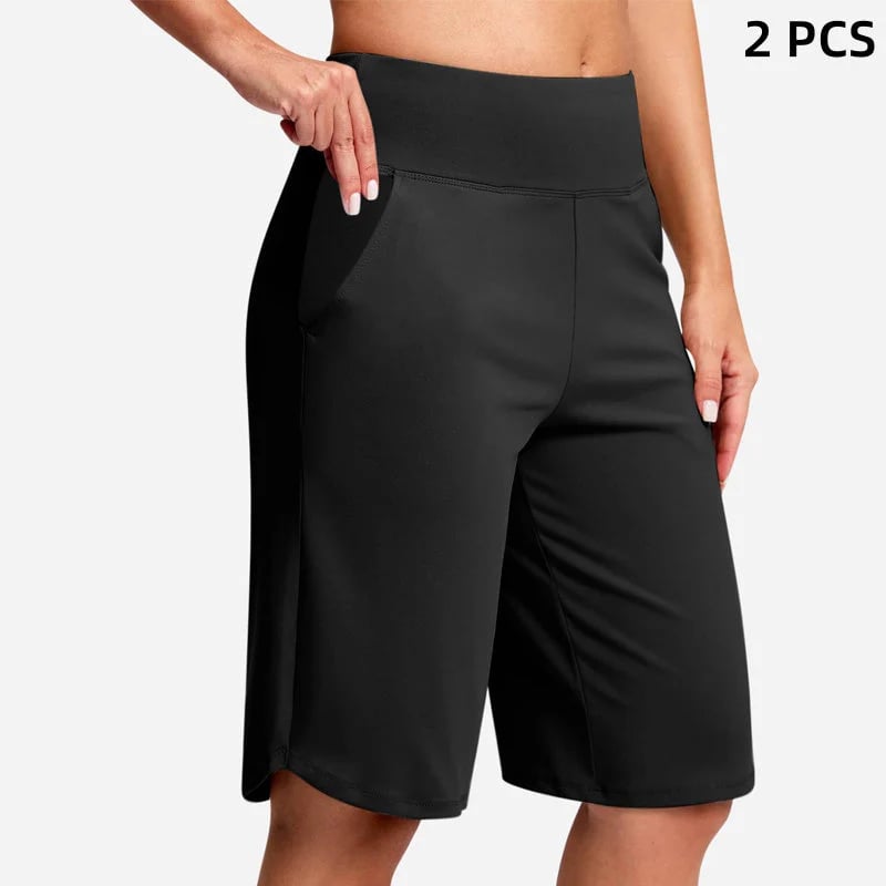 🌓Last Day 49% OFF-🔥Women's High-Waist Yoga Shorts with Pockets