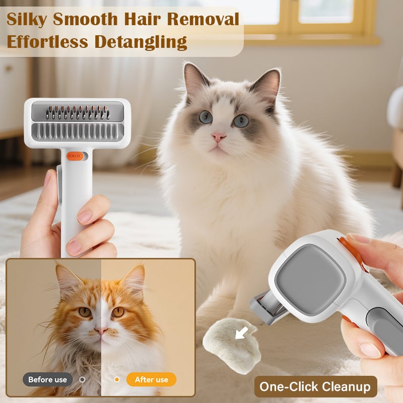 🔥2026 SALE - 2-IN-1 Pet Self-Detangling & Grooming Comb
