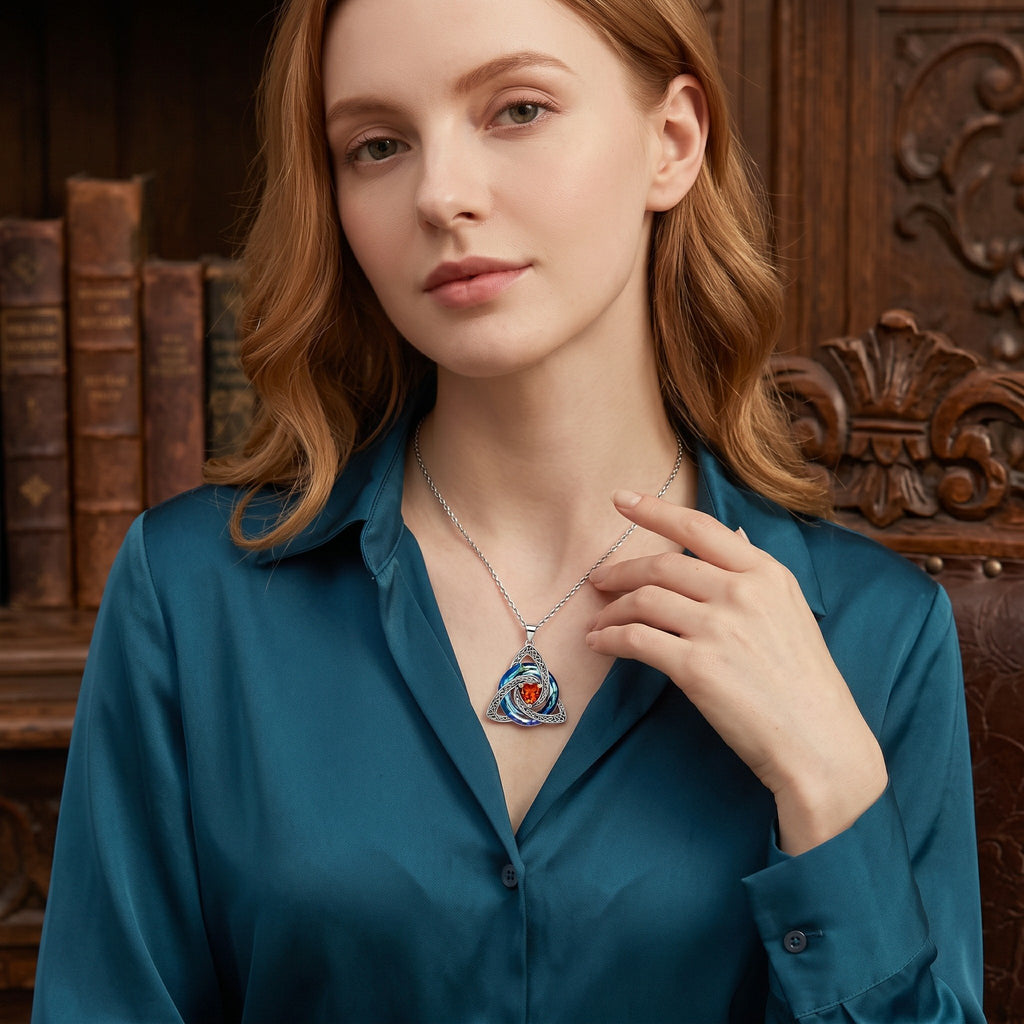 ✝️Birthstone Celtic Trinity Knot Necklace ✨
