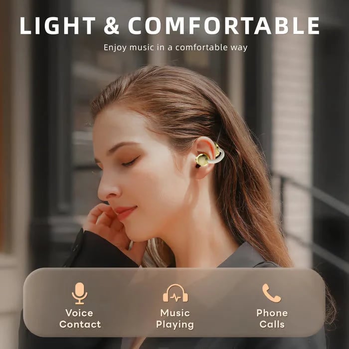 ⏰49% OFF✨💞Fashionable Clip-On Wireless Headphones with Handbag