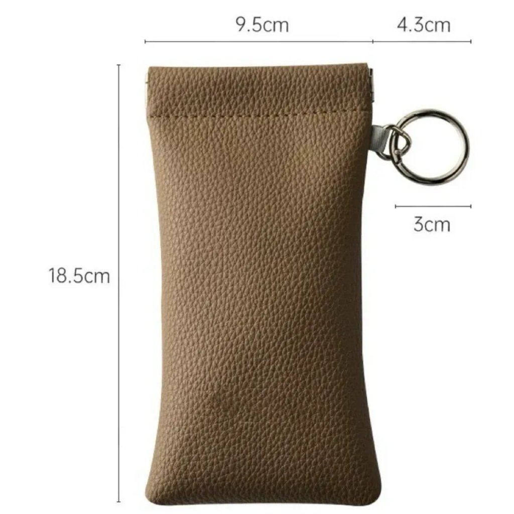 🏆75K+ SOLD!🕶️Soft PU Leather Sunglasses Pouch, Anti-Scratch Eyeglasses Case with Cleaning Cloth & Keychain