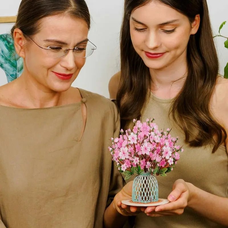 💌2-in-1 Gift & Décor for Every Moment🌸3D Flower Bouquet Pop Up Card