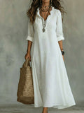 🔥Boho Floral Maxi Dress | V-Neck Ruffle Trim Vacation & Beach Outfit