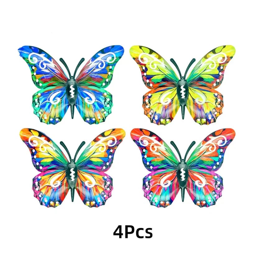 🦋A complete set! 4Pcs Butterfly Metal Wall Decor🤩