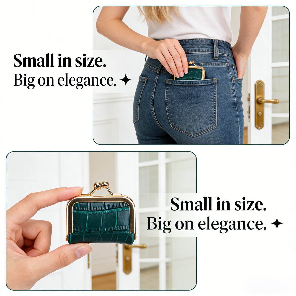 🐊 Genuine Leather Crocodile-Pattern Mini Jewelry Case