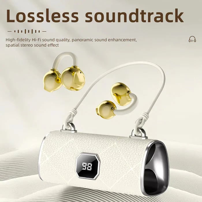 ⏰49% OFF✨💞Fashionable Clip-On Wireless Headphones with Handbag