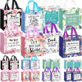 16 Pcs Floral Bible Verse Tote Bags with Handles - Reusable Fabric Gift Bags for Christian Baptism, Wedding, And Birthday
