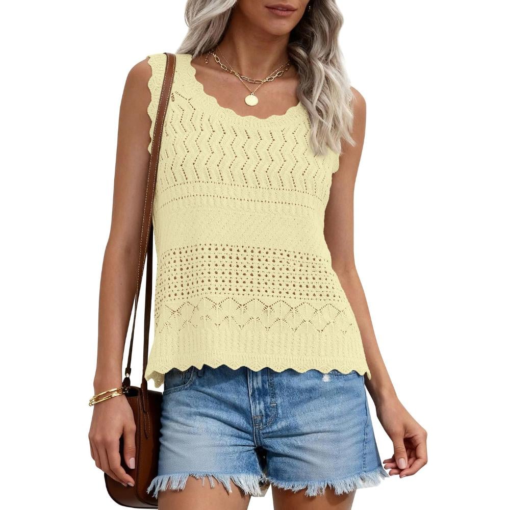 ✨Women's Crochet Tank Tops- Summer Spring Boho Sleeveless
